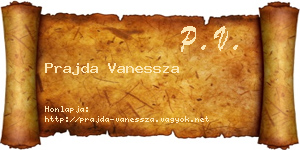 Prajda Vanessza névjegykártya